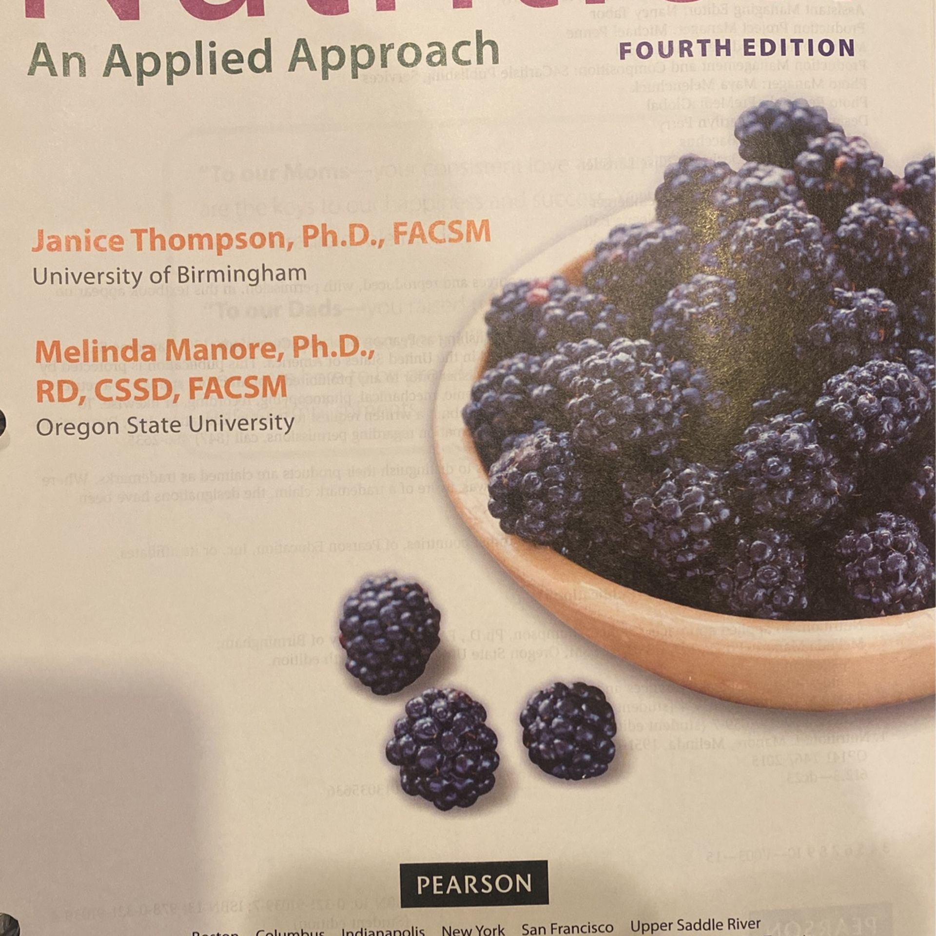 Nutrition textbook 4th Edition