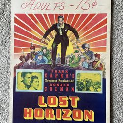 Vintage 1937 Frank Capra’s “Lost Horizon” Movie Poster Window Card Ronald Colman