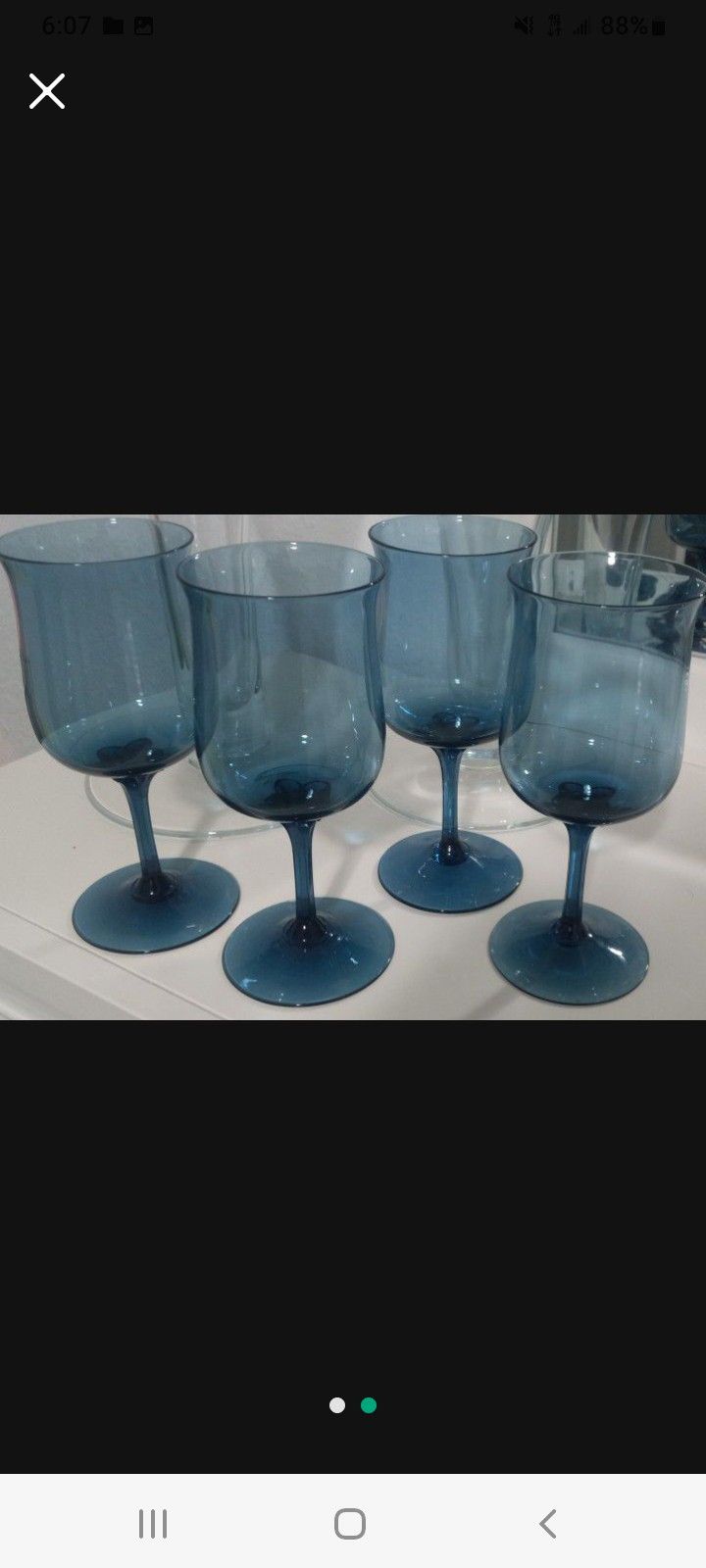 Vintage. ( 4 Libbys & Also 3Vintage Fluted Stem Glasses)