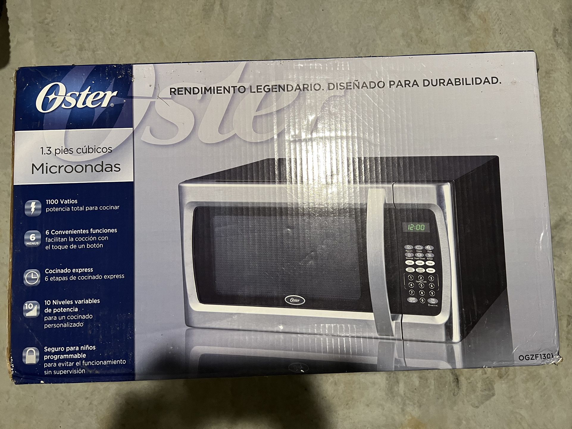Oster 1.3cu Ft Counter Microwave 
