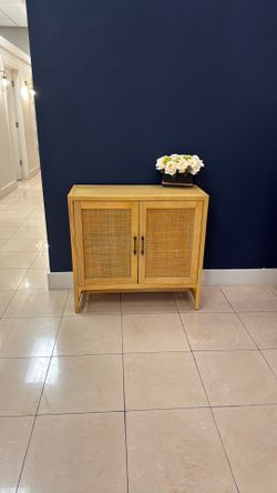 Threshold Warwick 2-Door Accent Cabinet – Natural Wood