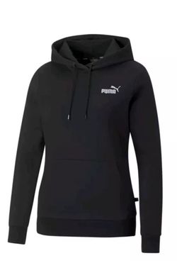 Puma ESS+ Embroidered Hoodie New Black Medium & Large 