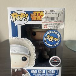 VAULTED EXCLUSIVE BLUE BOX Han Solo (Hoth) Funko Pop Bobblehead #47 Star Wars