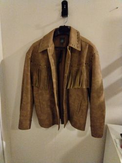 Western Fringe Suede Jacket with Studs