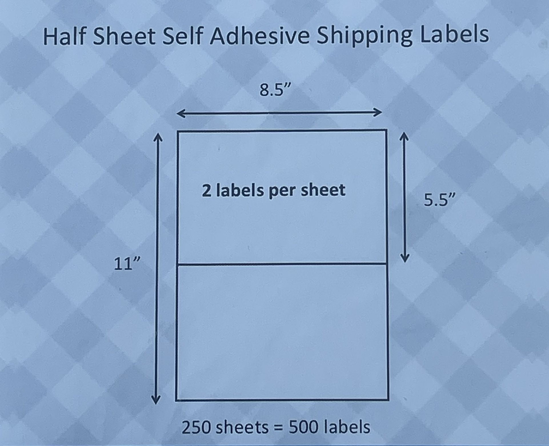 Half Sheet Self Shipping Labels