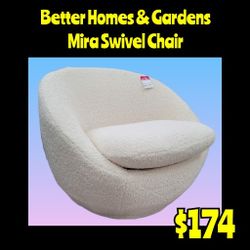 New Better Homes & Gardens Mira Swivel Chair: Njft