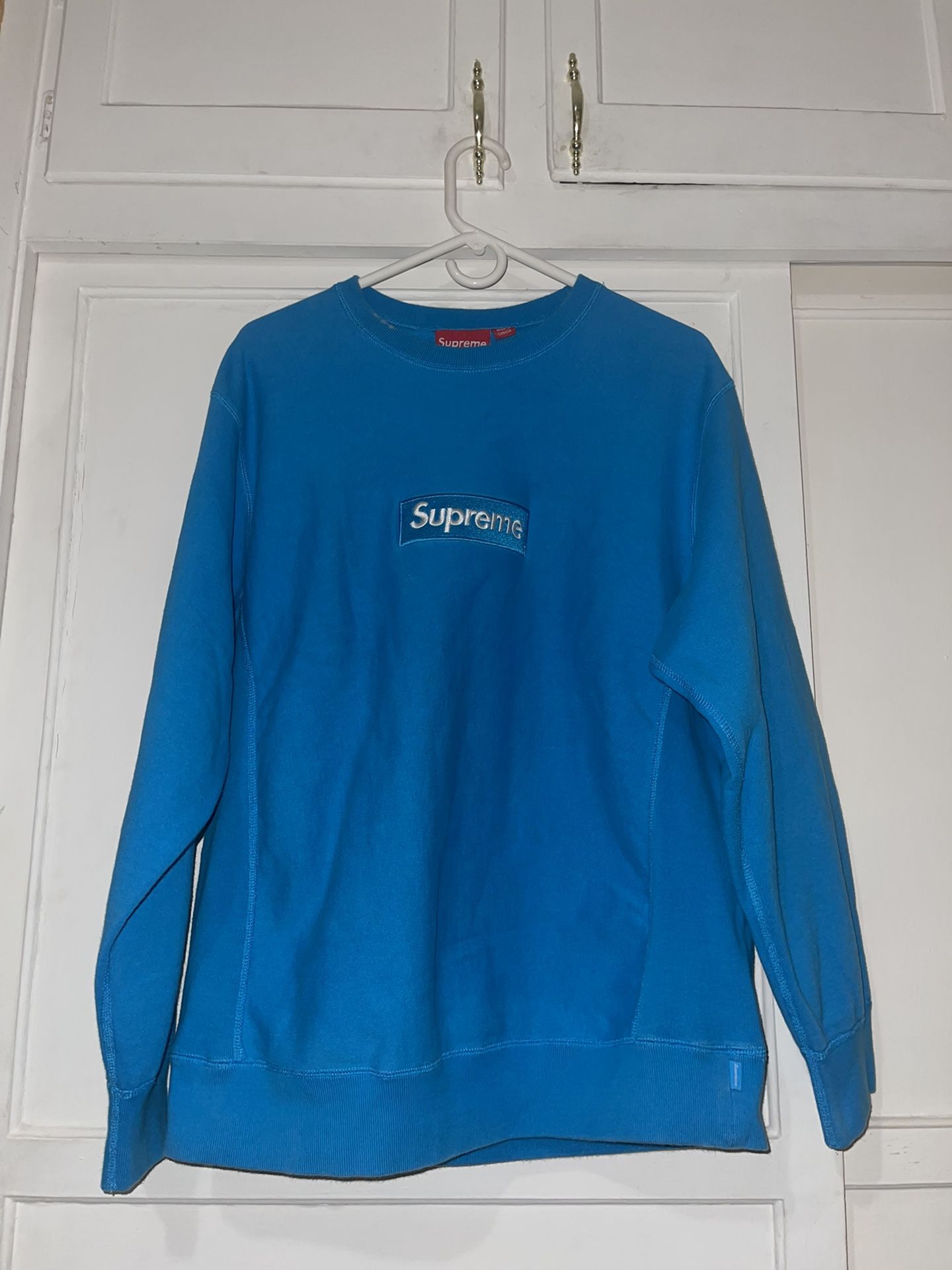 Supreme Box Logo Crewneck (FW18) Bright Royal