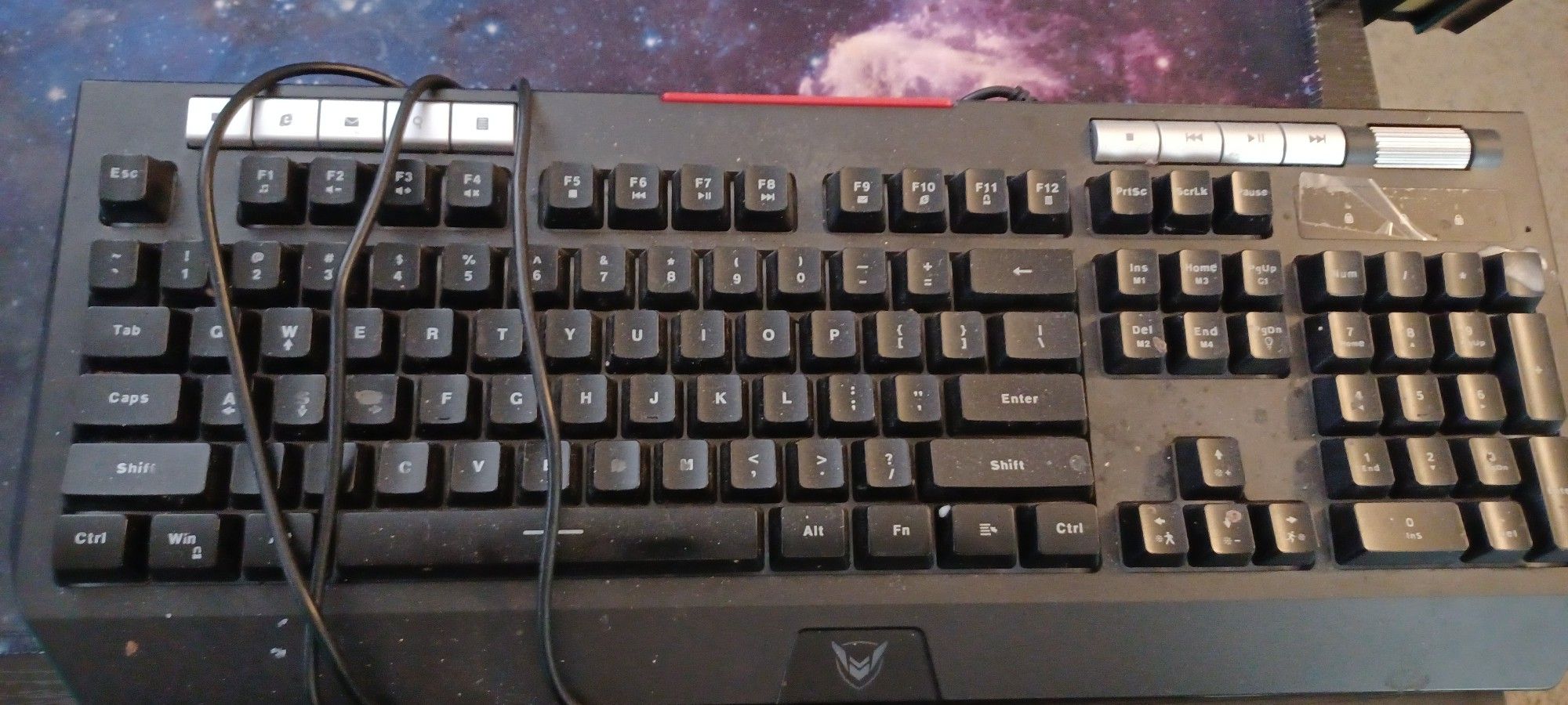 Gaming Keyboard w/ Phone Holder and Volume Wheel