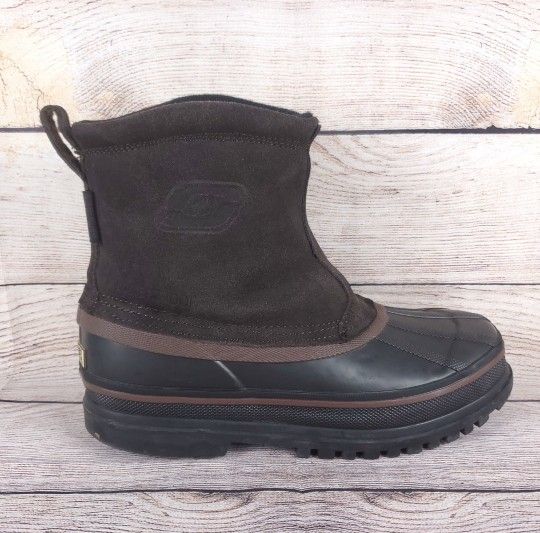 Skechers North 72051 Men's Revine Ankle Dark Brown Waterproof Snow Boots Size 7