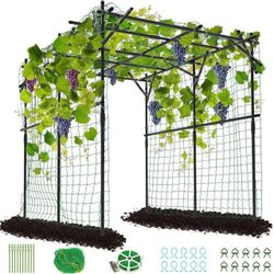 Lilypelle Tall Garden Arch Trellis for Climbing Plants, 79'' L x 79'' W x 79'' H