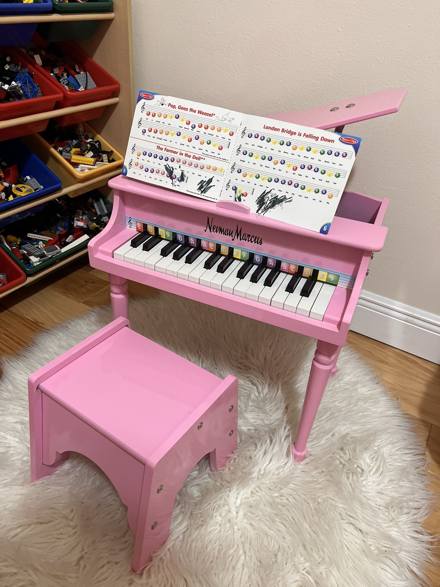 RARE 30 Key Grand Piano Neiman Marcus PINK