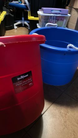 2 Rough & Rugged heavy duty tubs