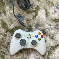 Official Microsoft Xbox 360 White Wired Controller! ~ Works Great! ~ Authentic!