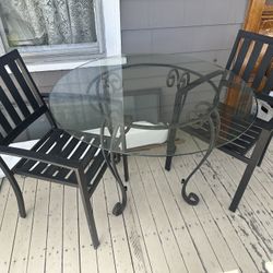 Glass Table And Chairs 