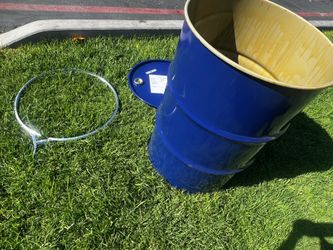 Metal drum with lid and locking ring  55 Gallons“Food grade”Tambo de metal con tapa y cincho
