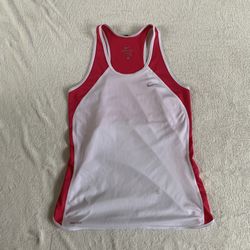 Nike Pink and White Tank Top