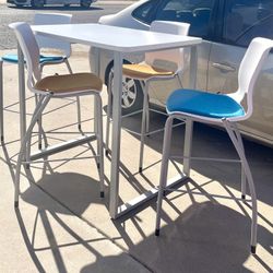 High End Hon Motivate Bar Height Dining Table & Stools Dining Set