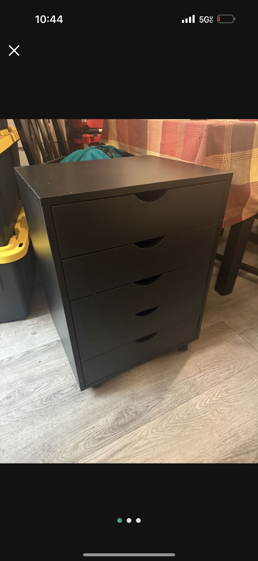 Black Drawers Organizer Cabinet Storage 