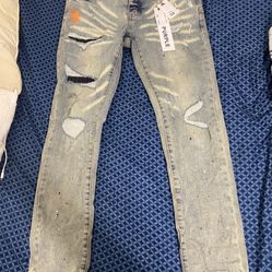 SIZE 32 PURPLE DENIM JEANS
