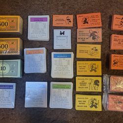 Assorted Replacement Monopoly Game Cards, Etc. 