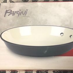 BRAND NEW Parini 10.5 Inch Porcelain Enamel Cast Iron Fry Pan $25 