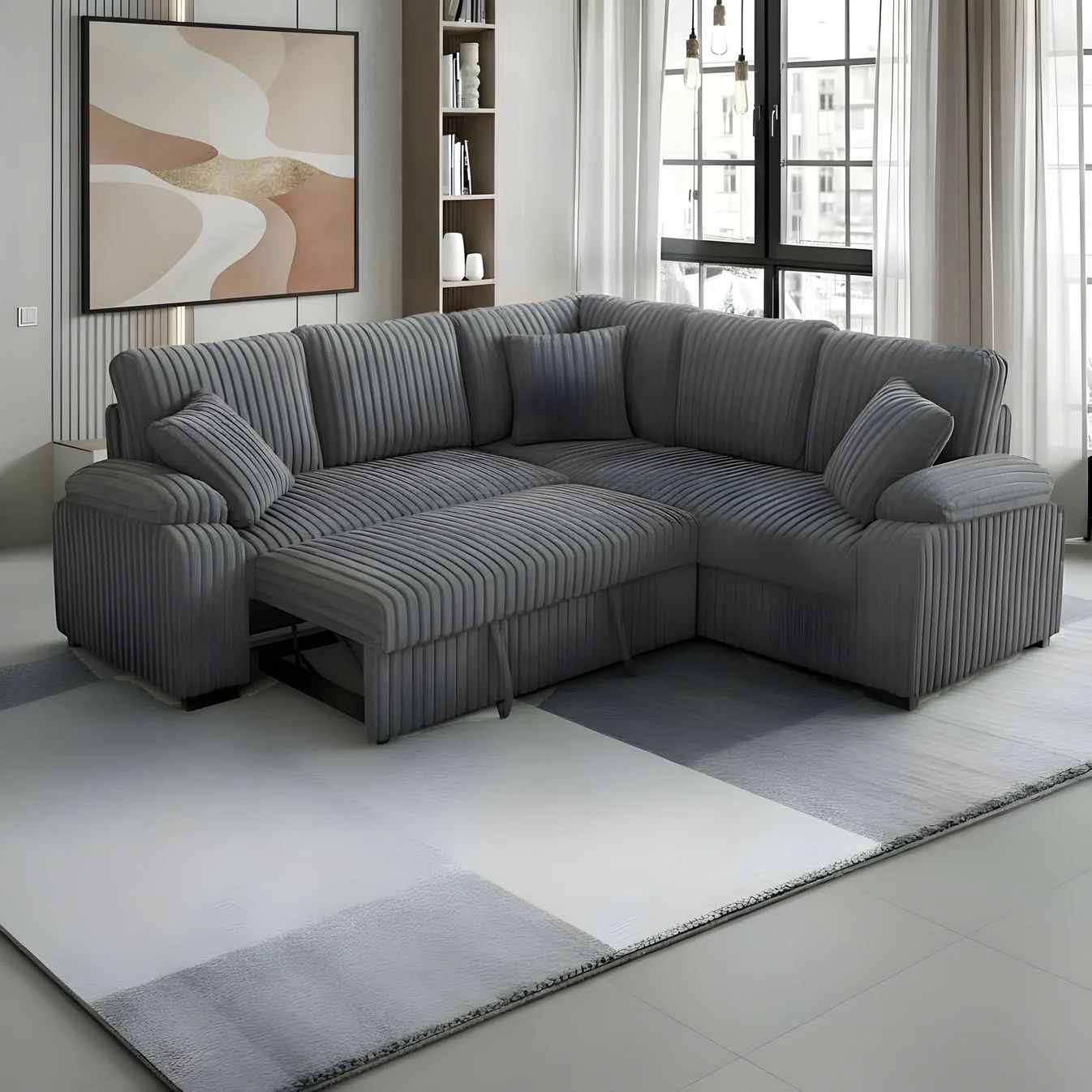 Sectional Neeha Grey 🔥🚛🥳😃🥳