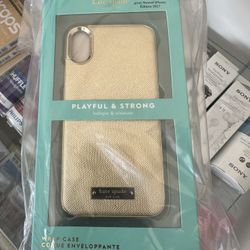 KATE SPADE NEW YORK Saffiano Gold Wrap Case for iPhone X/XS MSRP $49.99 