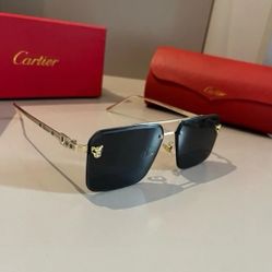 Cartier Elegant Black and Gold Eyewear