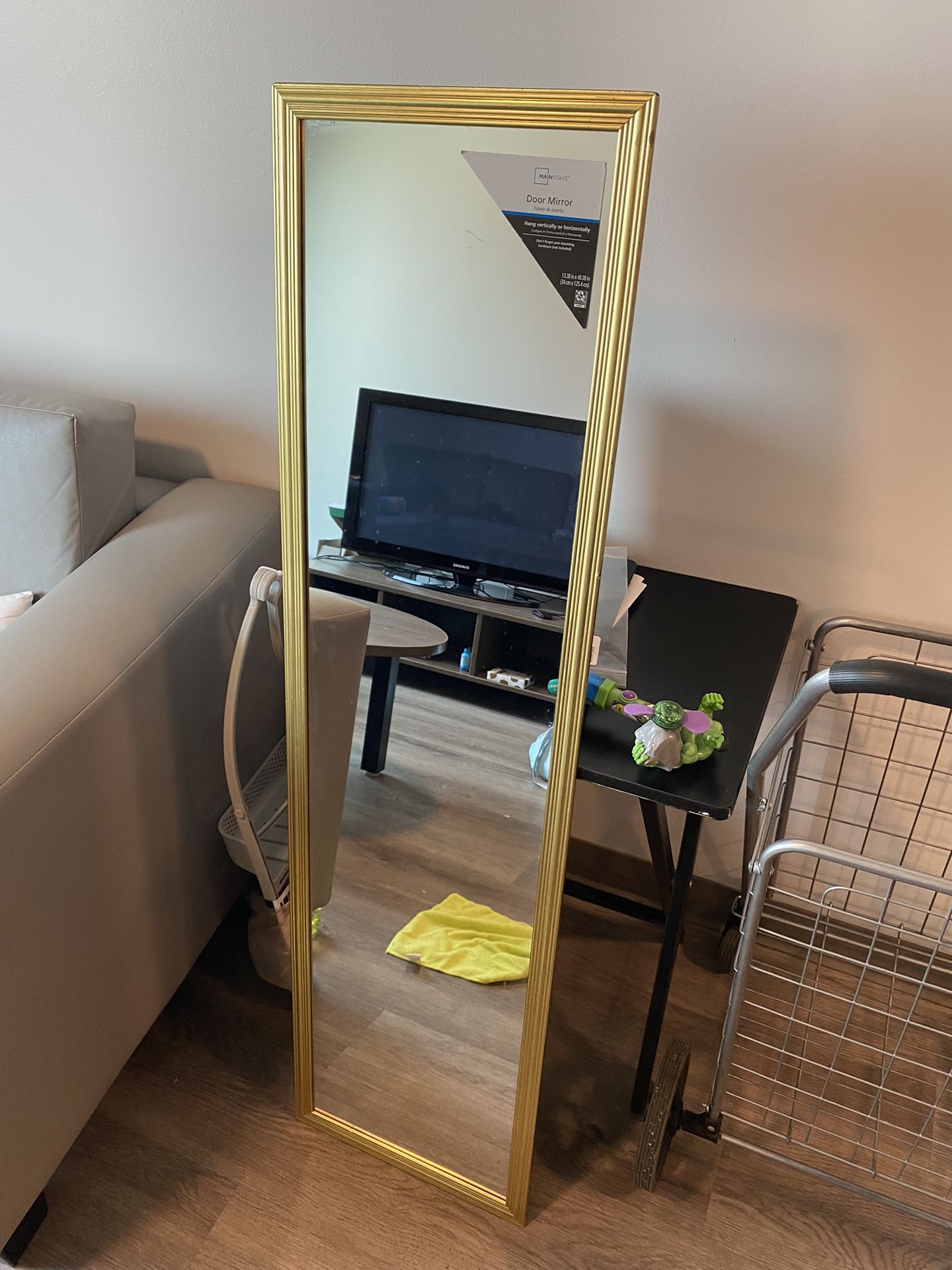 Rectangular Full Length Mirror Gold