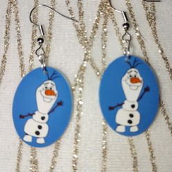 Frozen Olaf Fan Art Earrings 