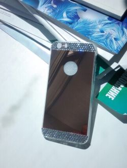 iPhone 5 Mirror Rhinestone Case Gold