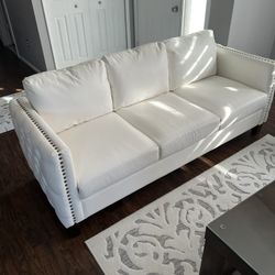 2 Pc Modern Leather Couch 