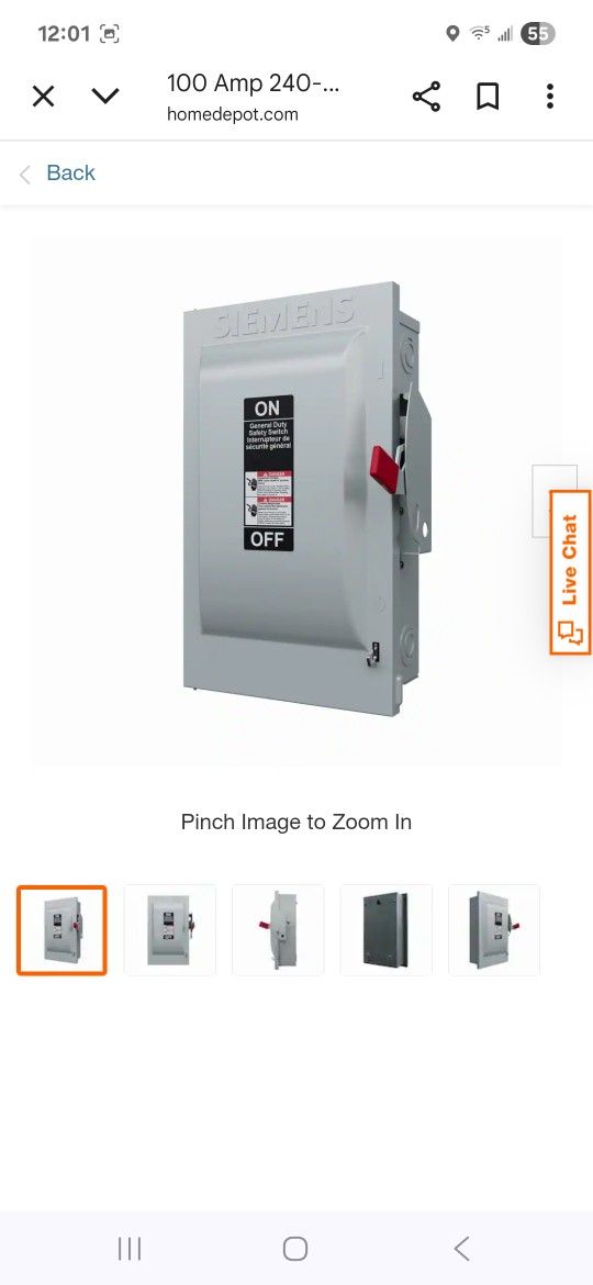 100 Amp Ac Disconnect 240volts 2 Pole