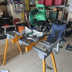 Metabo 10” Miter Saw With Bora Adjustable Workbench Stand
