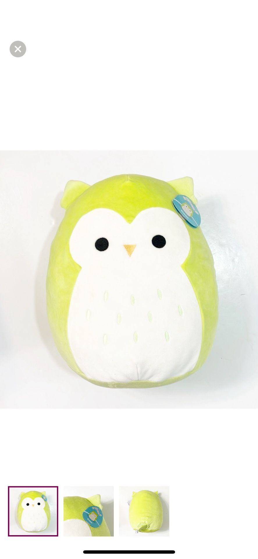 Squishmallow Owen owl stuffed animal pillow