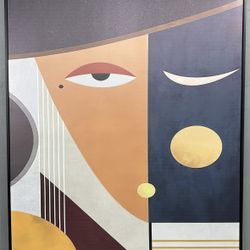 Nueva La Picture  49 Por  59 Black Framed  Painting 