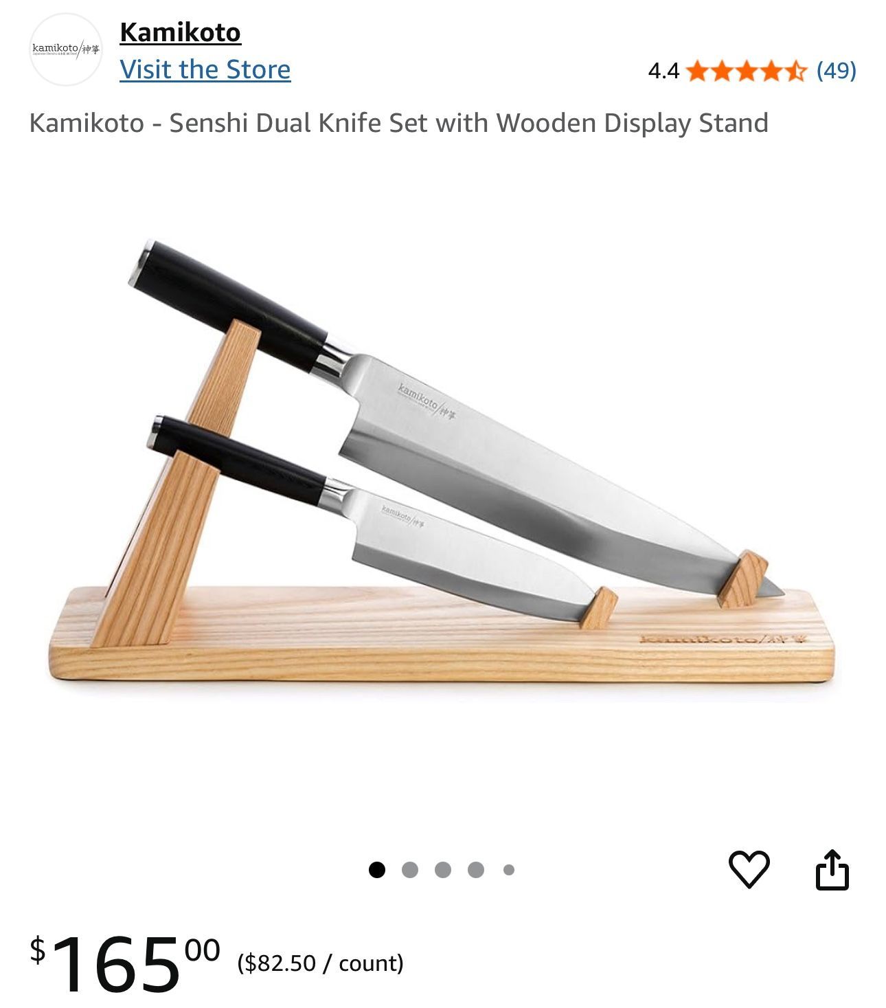 Kamikoto Senshi Dual Knife Set with Wooden Display Stand (49)