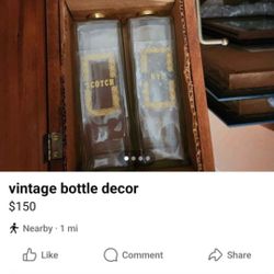 Vintage Bottle Decor 