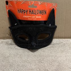 Halloween Creepy Masquerade Black Cat Mask