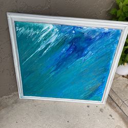 Acrylic Pour Framed Picture 