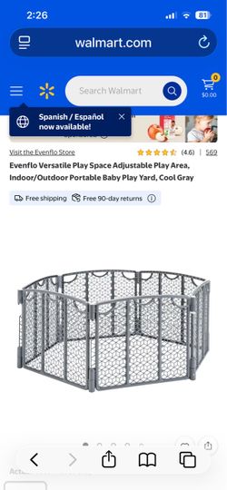Evenflow play yard gate baby dog puppy