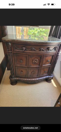 Dresser with marble top