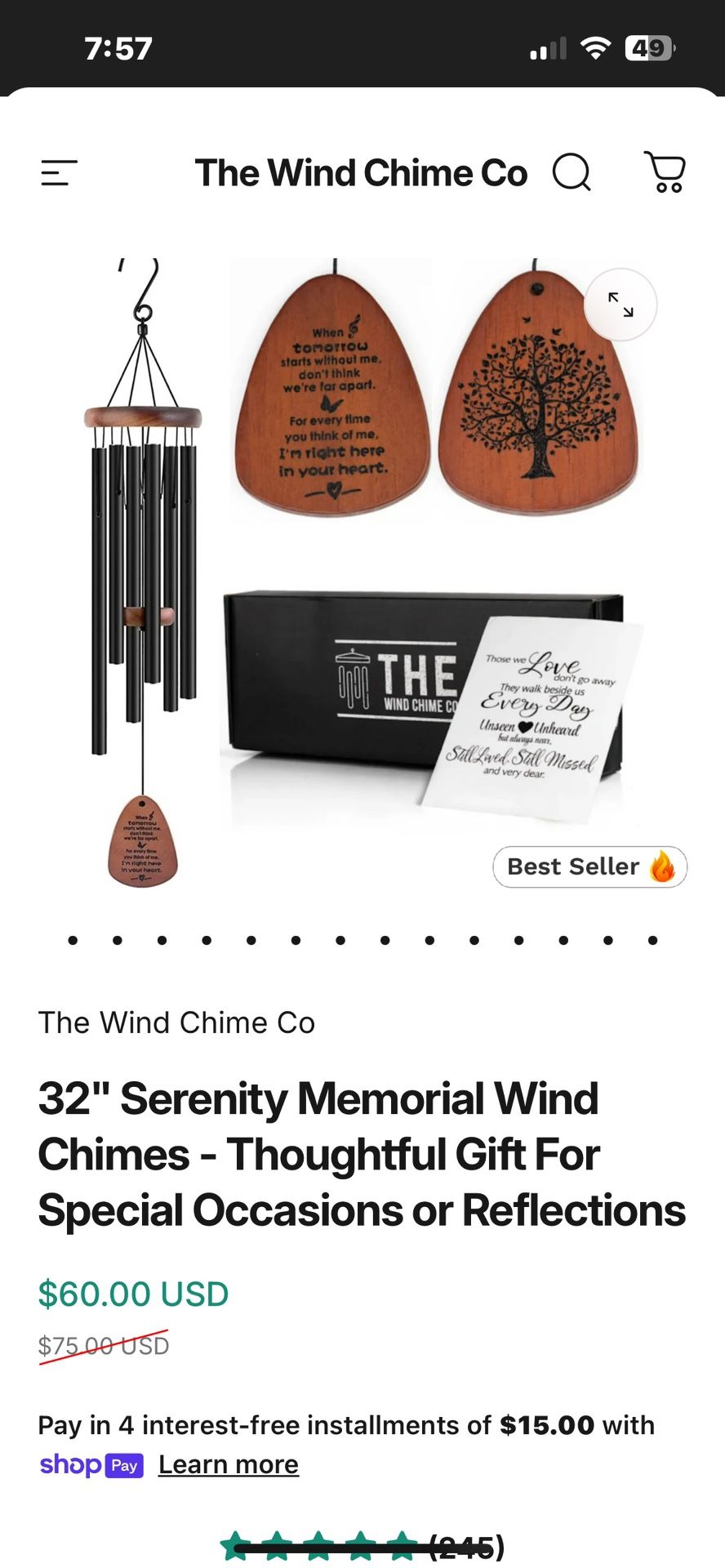Dad Wind chimes