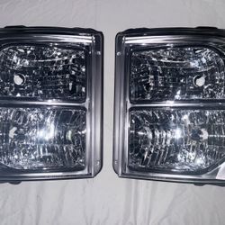 2011 To 2016 Ford F-250 Chrome Amber Headlights Faros delanteros