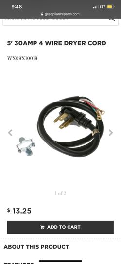 New GE dryer cords 4prong