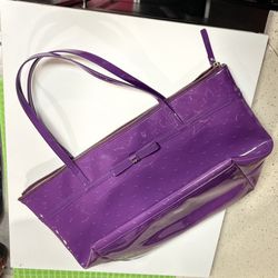 Kate Spade New York Camellia Street Jeralyn Tote Purple Polka Dots 