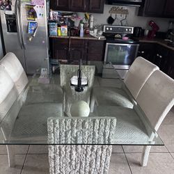 Stone And Glass Dinning Table