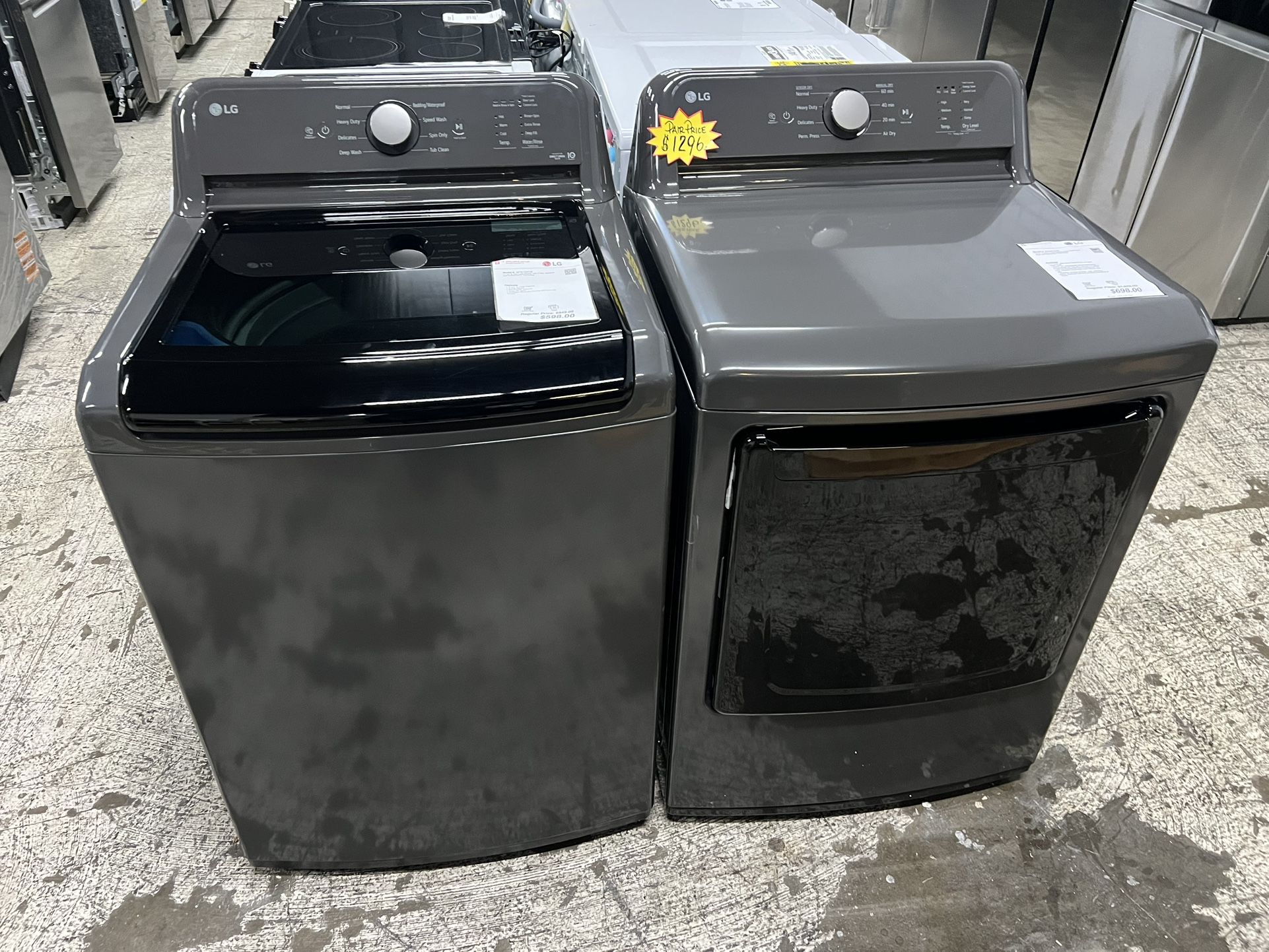 LG 4.1cu.ft washer and GAS dryer - 🔥NEW INVENTORY🔥