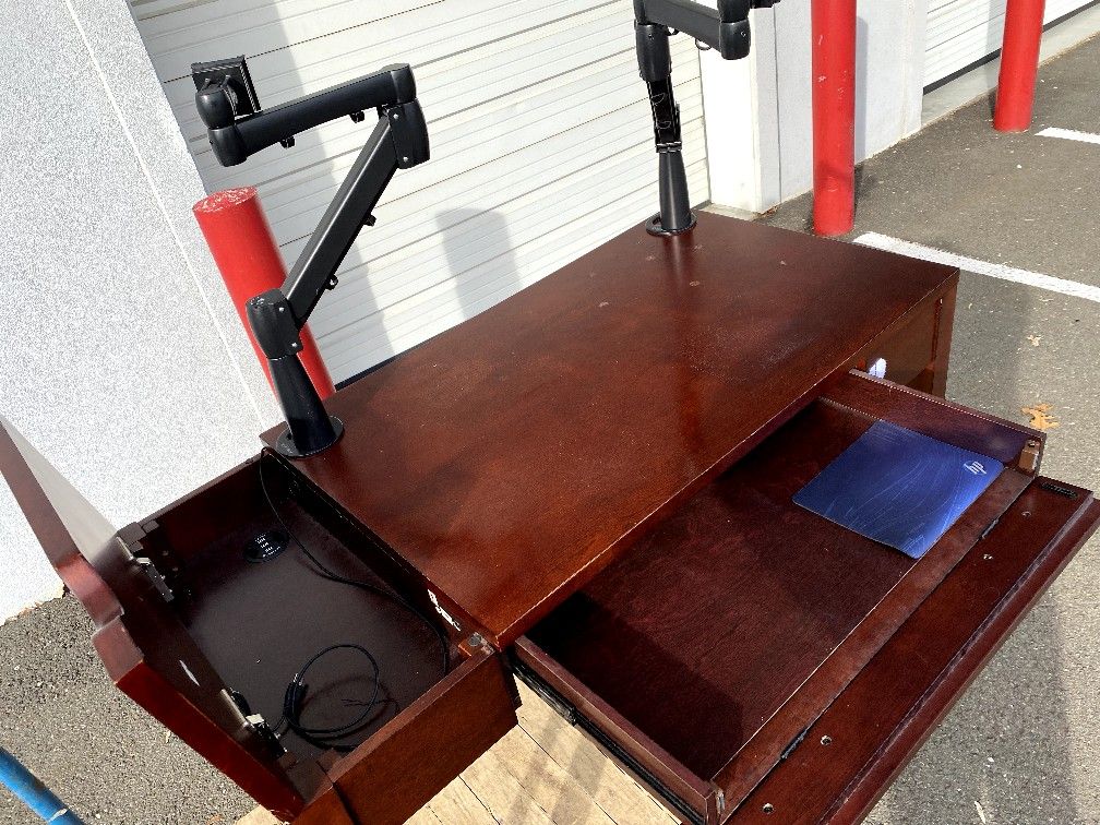 Computer Desk, Monitor Arms Optional