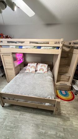 Bunk bed with desk